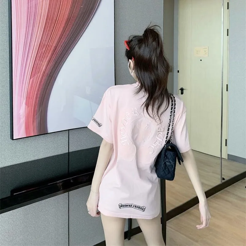 人気上昇中 ラウンドネック アルファベット ルーズ 合わせやすい Tシャツ