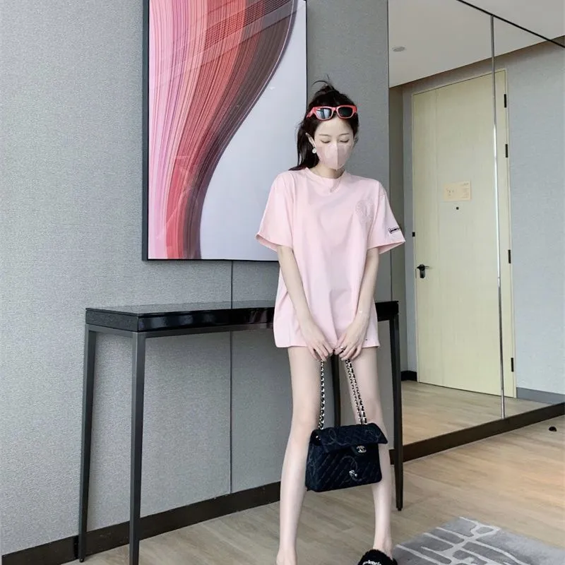 人気上昇中 ラウンドネック アルファベット ルーズ 合わせやすい Tシャツ