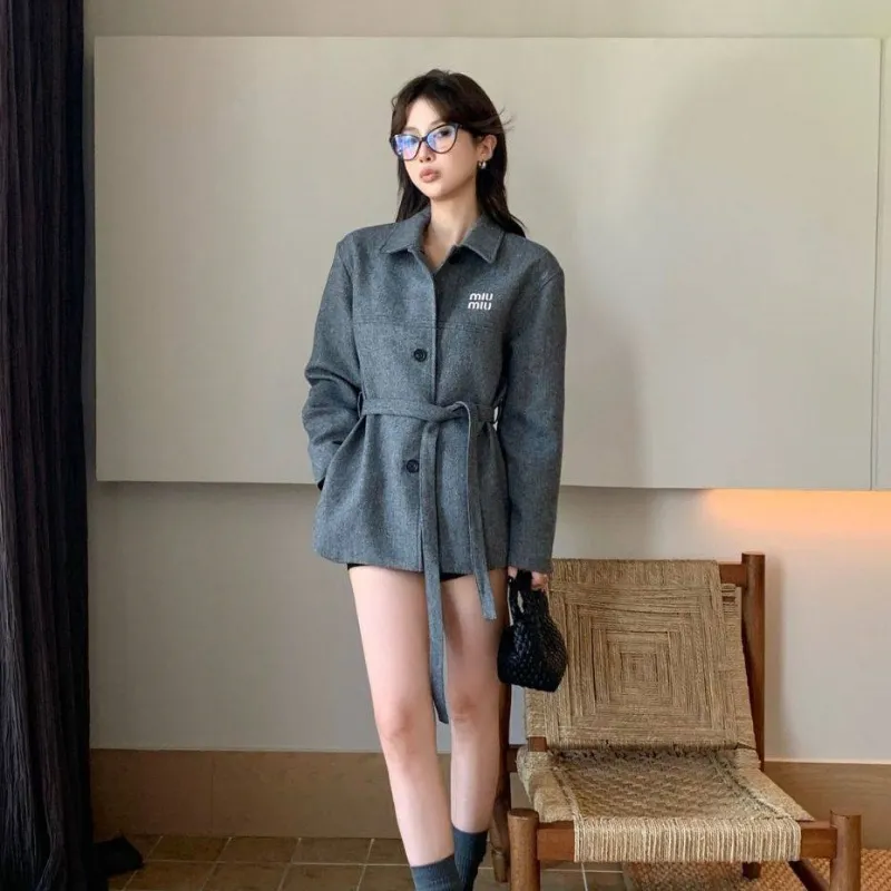 『S-L』優しい雰囲気 着回し最強 高品質 フェミニン ツイード ベルテッド コート