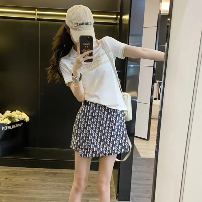 『S-L』単品注文 元気いっぱい カジュアル スタイリッシュ 快適 フィット感  シンプル Ｔシャツ スカート