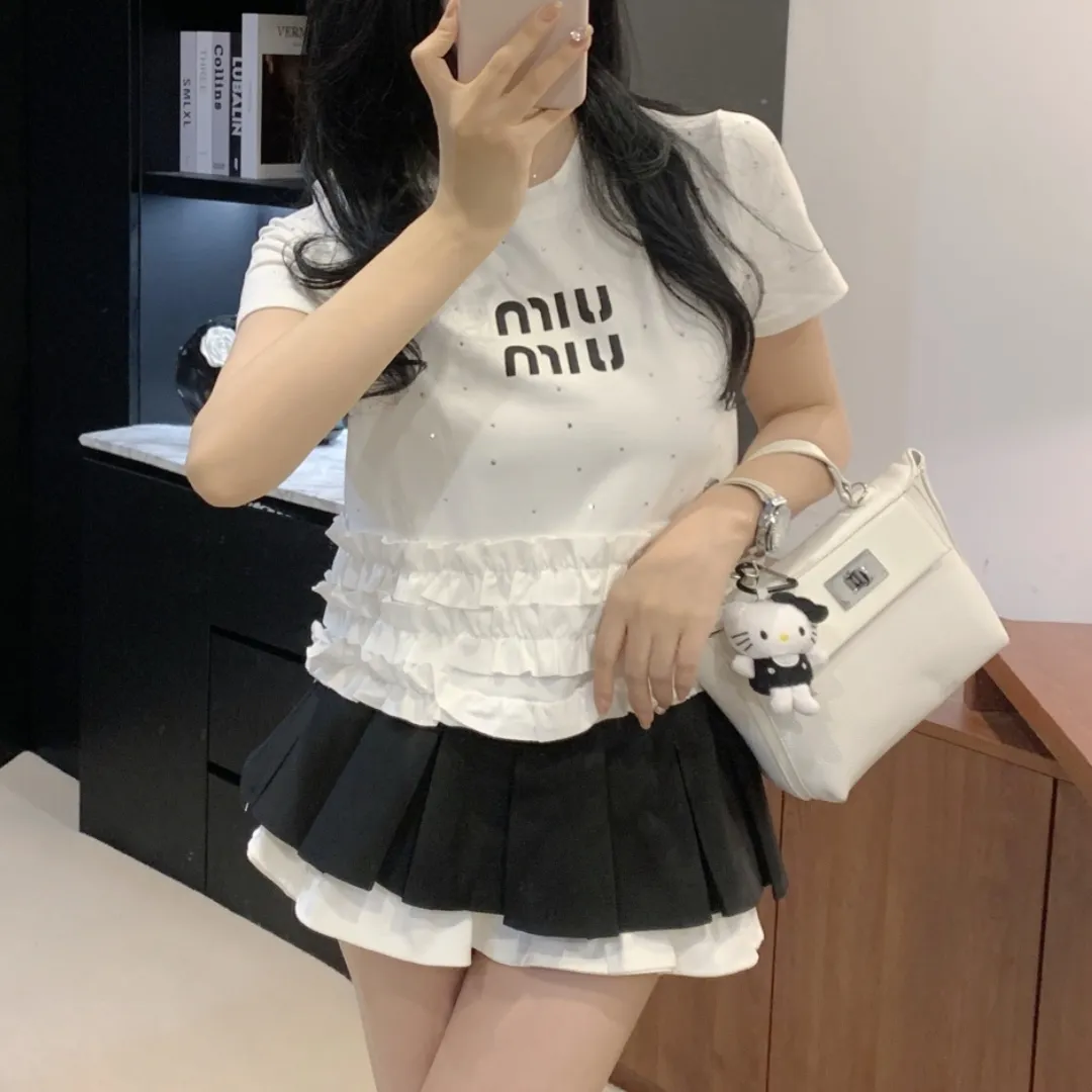 『S-L』新作 スパンコール 好感度UP 最愛の一着 レース 甘い 可愛い 半袖