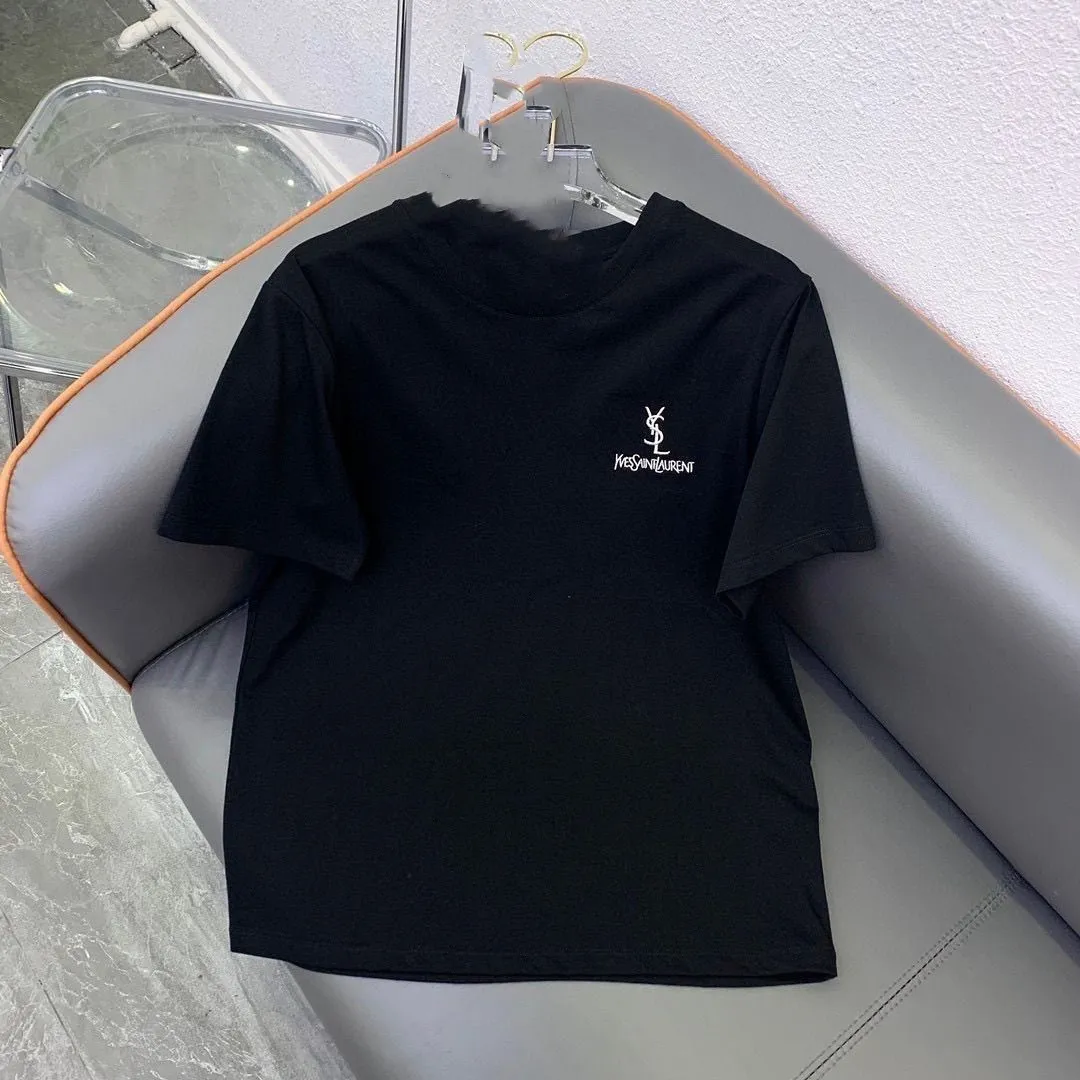 『S-4XL』新作 クルーネック シンプル 綿100％ 夏 刺繍 カジュアル ゆったり Tシャツ