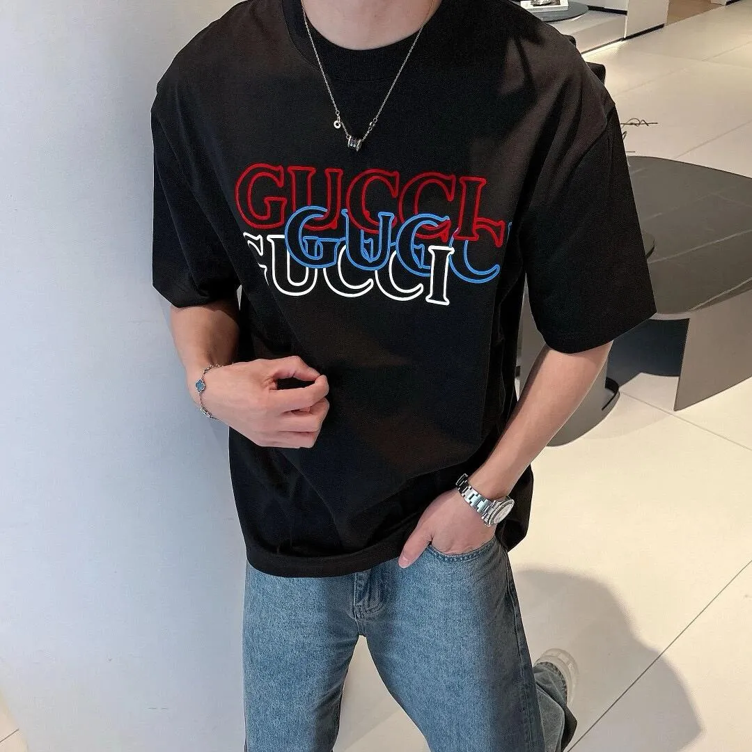 『S-4XL』コーディネートの主役 スタイルアップ間違いなし 体型カバー プリント Tシャツ