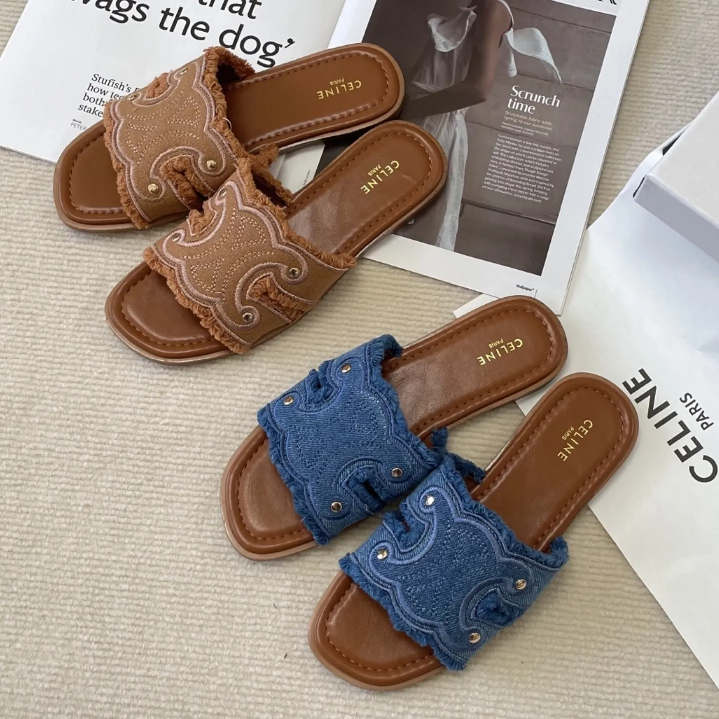 『35-41』エッジィ モダン ユニーク フェミニン 合わせやすい リラックス 高品質 スリッパ
