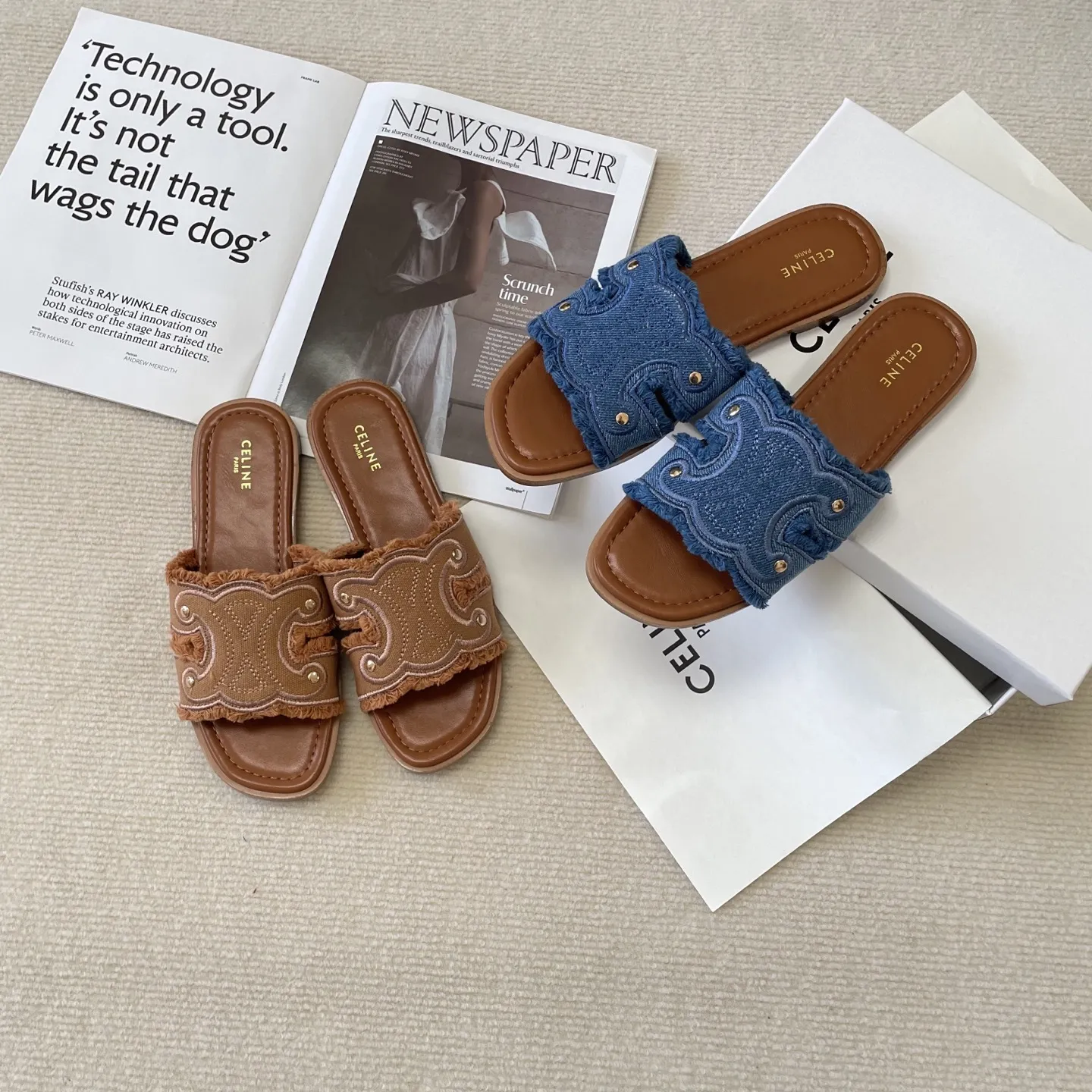 『35-41』エッジィ モダン ユニーク フェミニン 合わせやすい リラックス 高品質 スリッパ