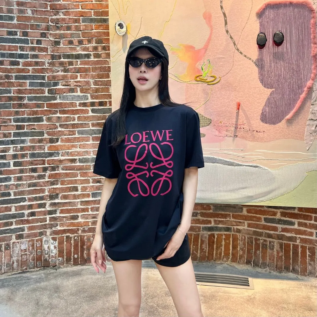 『S-4XL』綿100% 通気性 ストレッチ クラシック ロゴ プリント クルーネック 半袖 Tシャツ