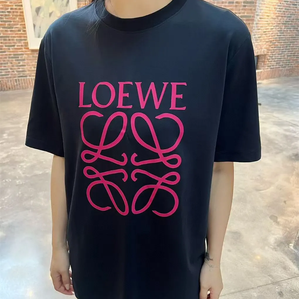 『S-4XL』綿100% 通気性 ストレッチ クラシック ロゴ プリント クルーネック 半袖 Tシャツ