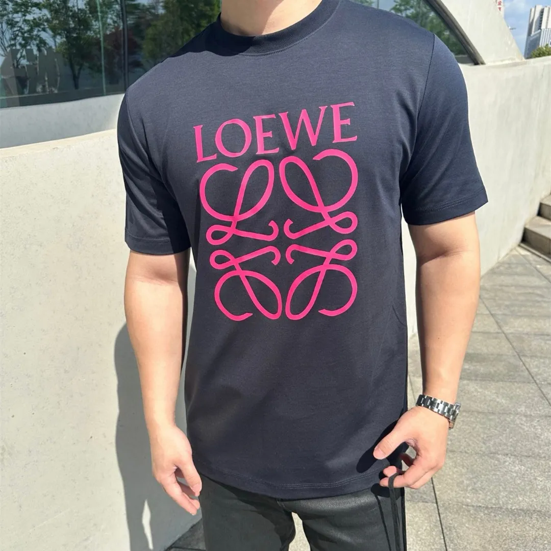 『S-4XL』綿100% 通気性 ストレッチ クラシック ロゴ プリント クルーネック 半袖 Tシャツ