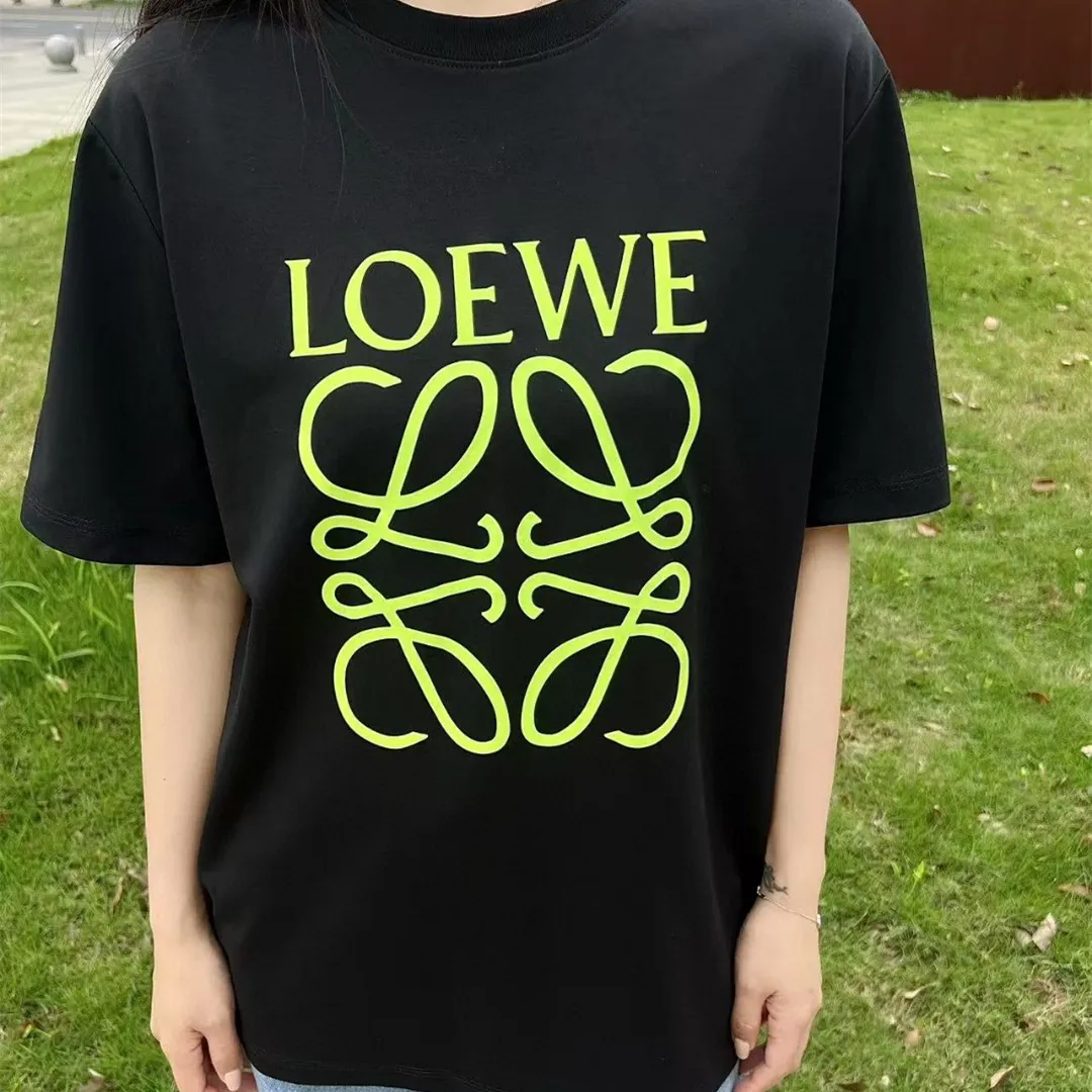 『S-4XL』綿100% 通気性 ストレッチ クラシック ロゴ プリント クルーネック 半袖 Tシャツ
