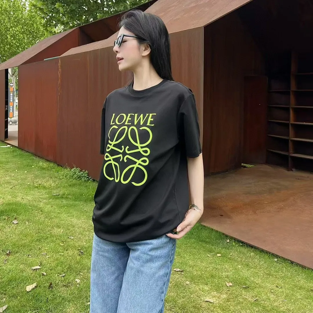 『S-4XL』綿100% 通気性 ストレッチ クラシック ロゴ プリント クルーネック 半袖 Tシャツ