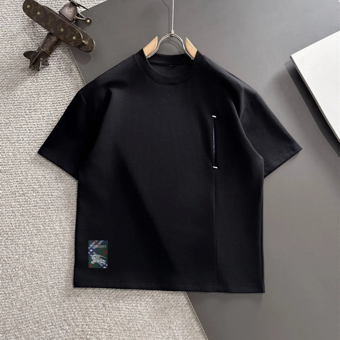 『M-3XL』ユニーク オーダー生地 後襟チェーン フルショルダー カジュアル アクティブ 半袖 Tシャツ