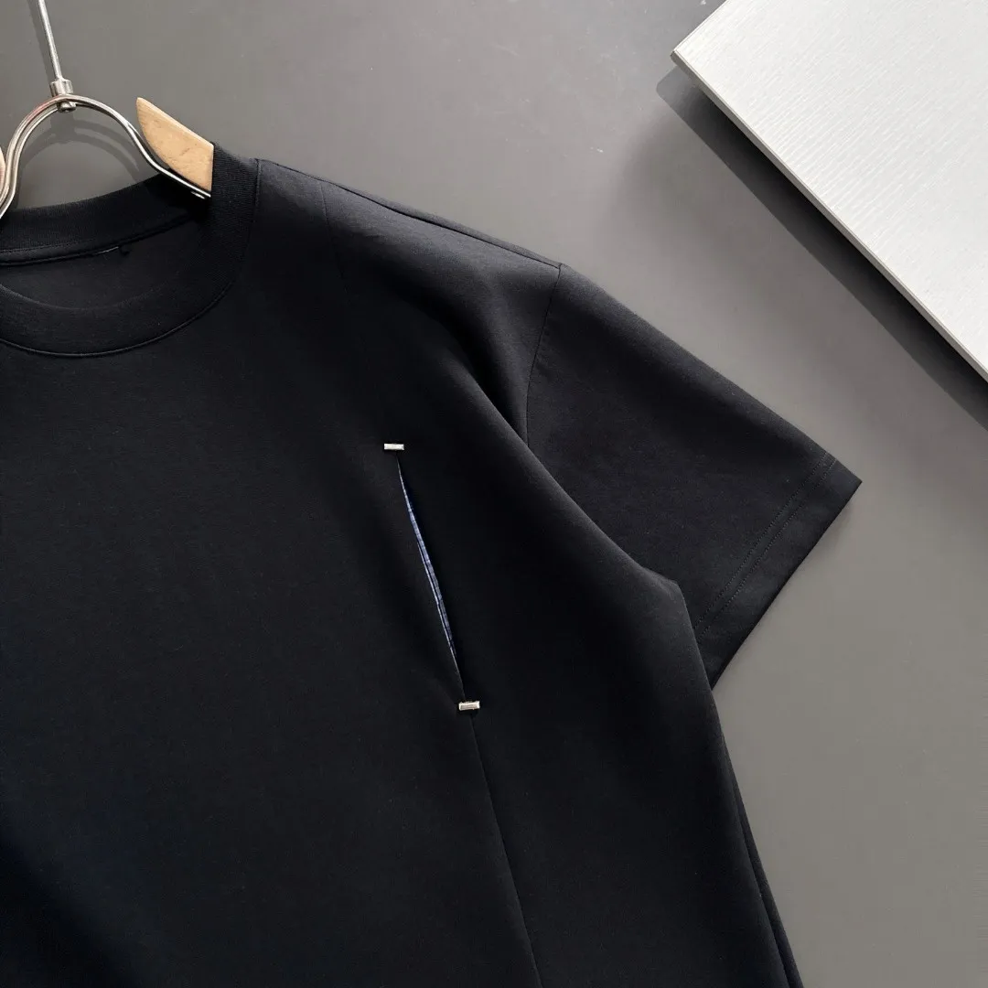 『M-3XL』ユニーク オーダー生地 後襟チェーン フルショルダー カジュアル アクティブ 半袖 Tシャツ
