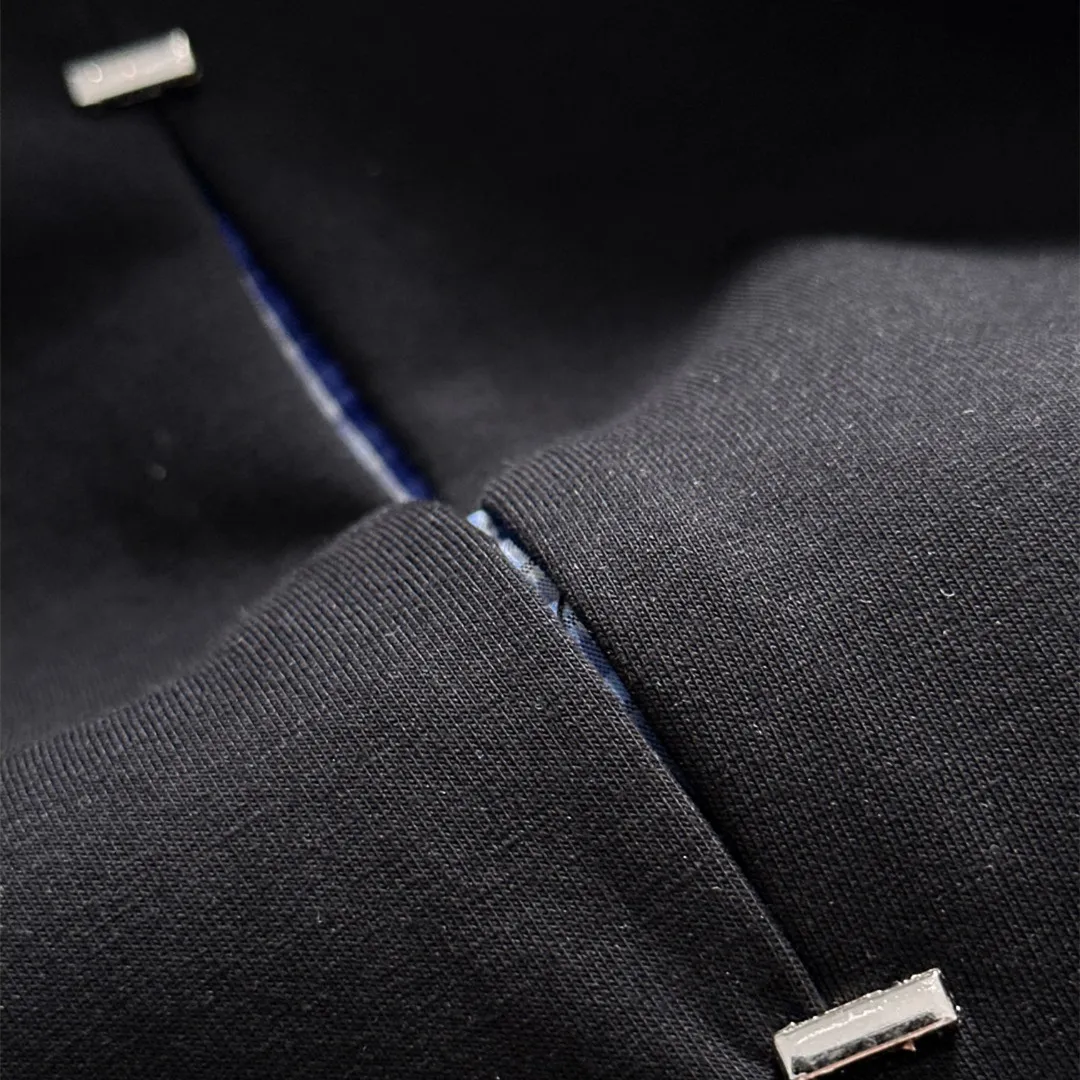 『M-3XL』ユニーク オーダー生地 後襟チェーン フルショルダー カジュアル アクティブ 半袖 Tシャツ
