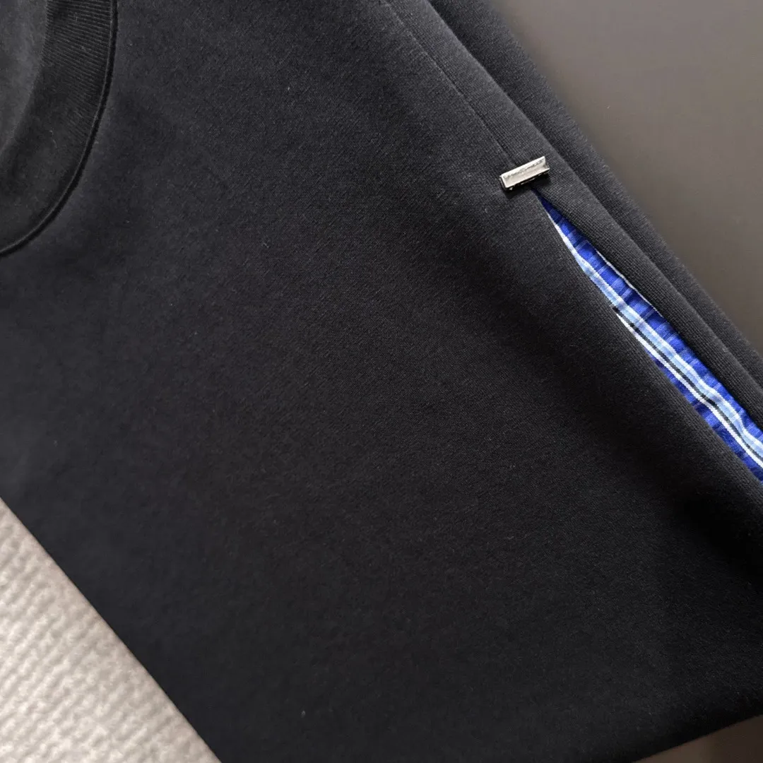 『M-3XL』ユニーク オーダー生地 後襟チェーン フルショルダー カジュアル アクティブ 半袖 Tシャツ