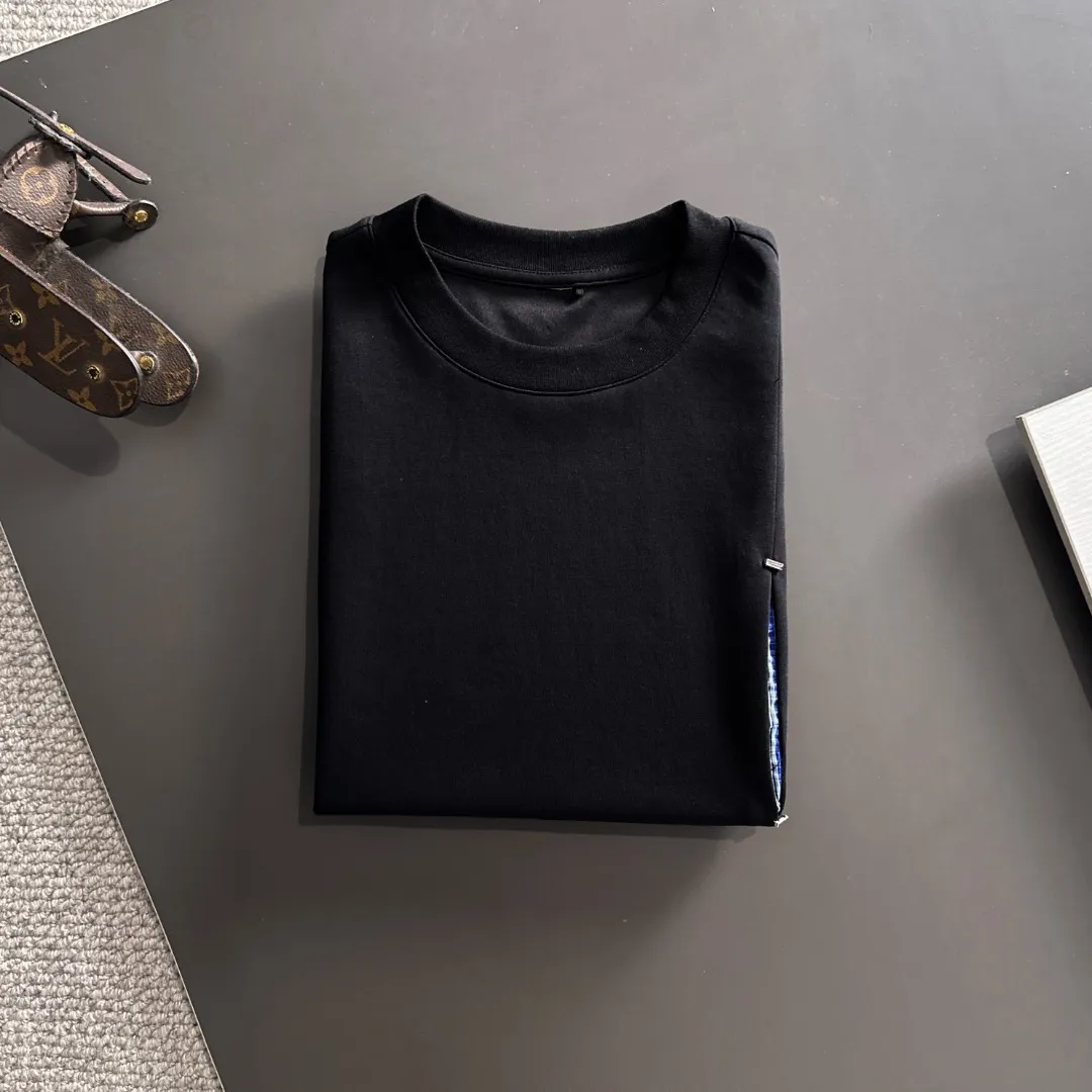 『M-3XL』ユニーク オーダー生地 後襟チェーン フルショルダー カジュアル アクティブ 半袖 Tシャツ