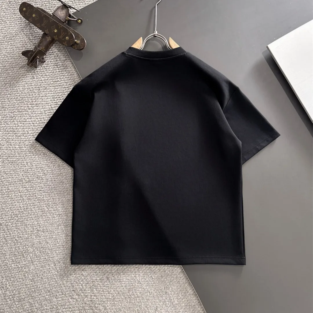 『M-3XL』ユニーク オーダー生地 後襟チェーン フルショルダー カジュアル アクティブ 半袖 Tシャツ