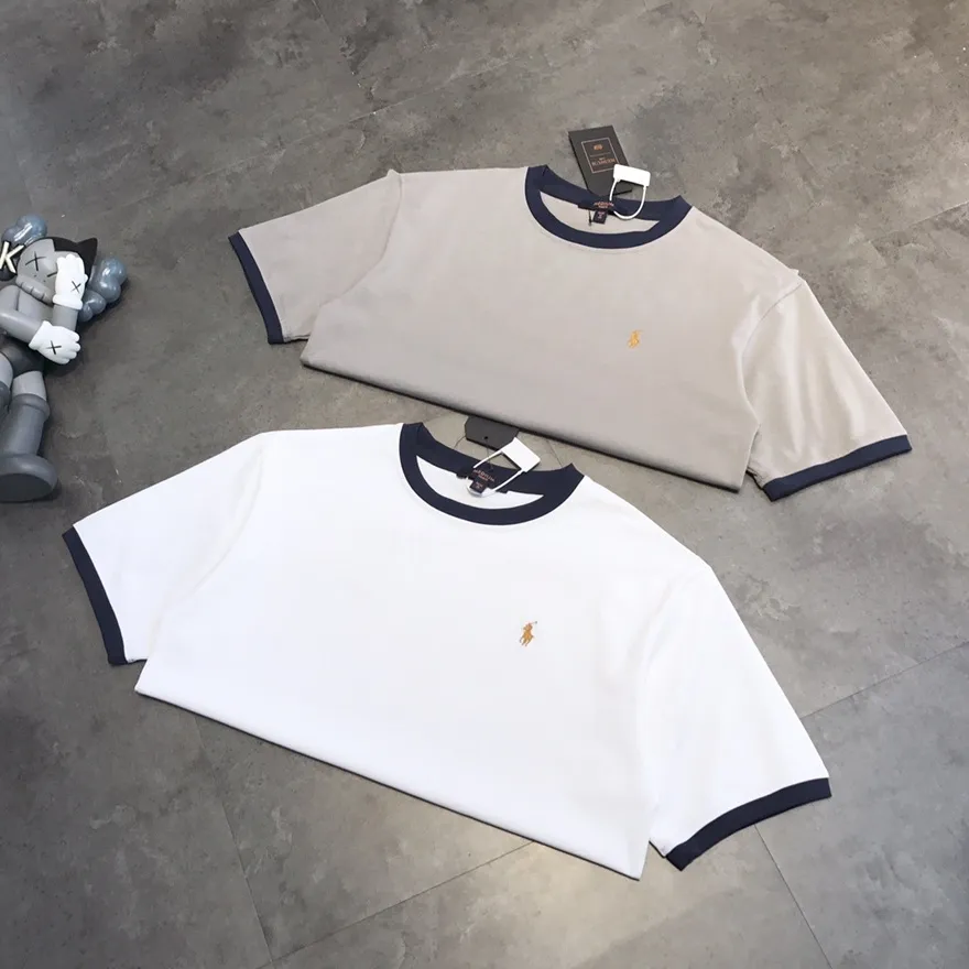 『M-L』着回し力抜群 刺繍入り ミニマル カジュアル 通気性 Tシャツ