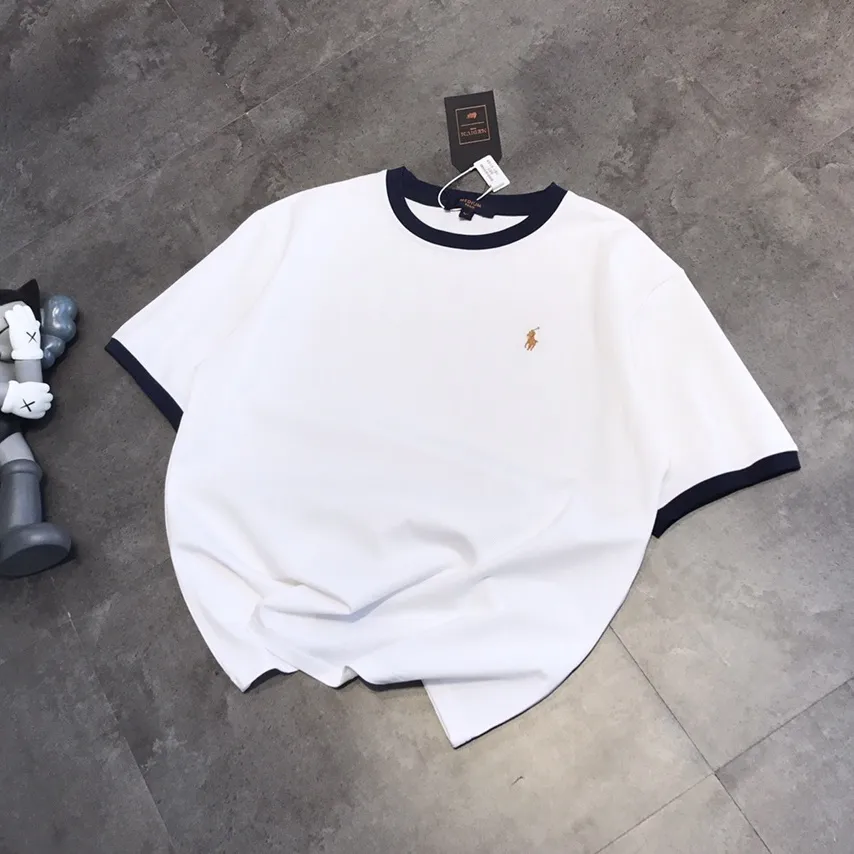 『M-L』着回し力抜群 刺繍入り ミニマル カジュアル 通気性 Tシャツ