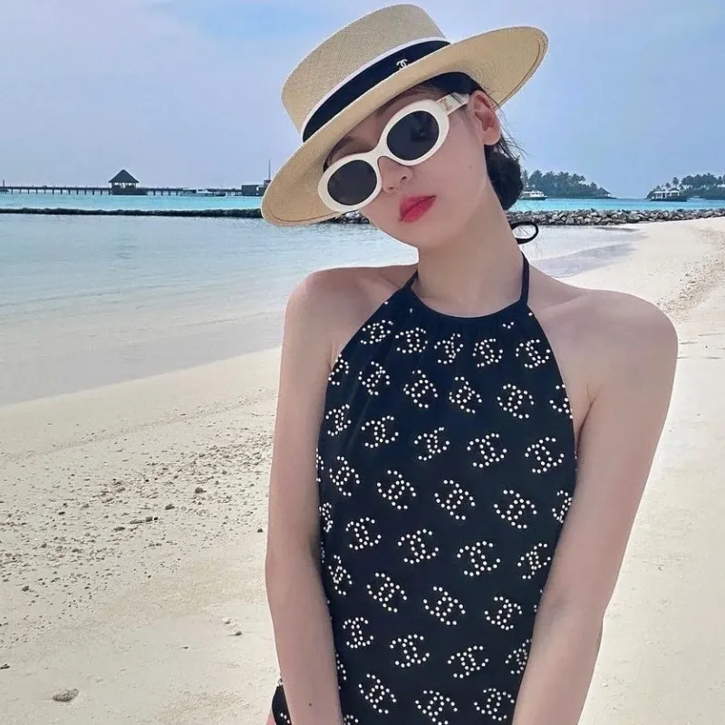【S-XL】新作 ヨーロッパとアメリカの印刷 セクシーなバックレス ファッション ワンピース水着