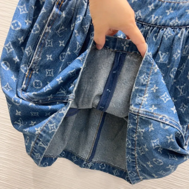 『S-L』大人気 着回し最強 優しい雰囲気 クール フェミニン デニム ワンピース
