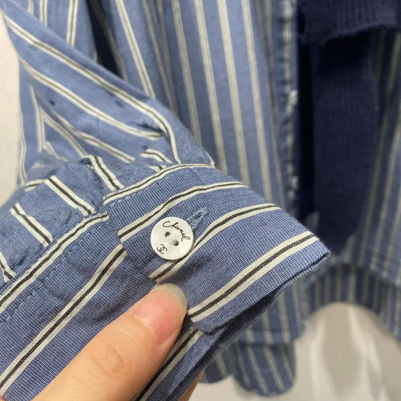 『S-L』圧倒的セクシー 絶対欲しい 元気いっぱい レトロ ストライプ レイヤード シャツ