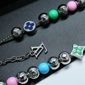 NO.1人気 カラフルなビーズ 精巧な金属部品 若々しい活力 ネックレス ブレスレット