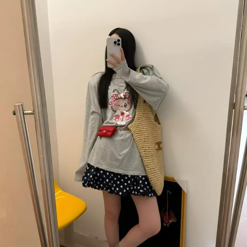 『フリーサイズ』超人気商品 合わせやすい カジュアル 可愛い ノームコア Ｔシャツ