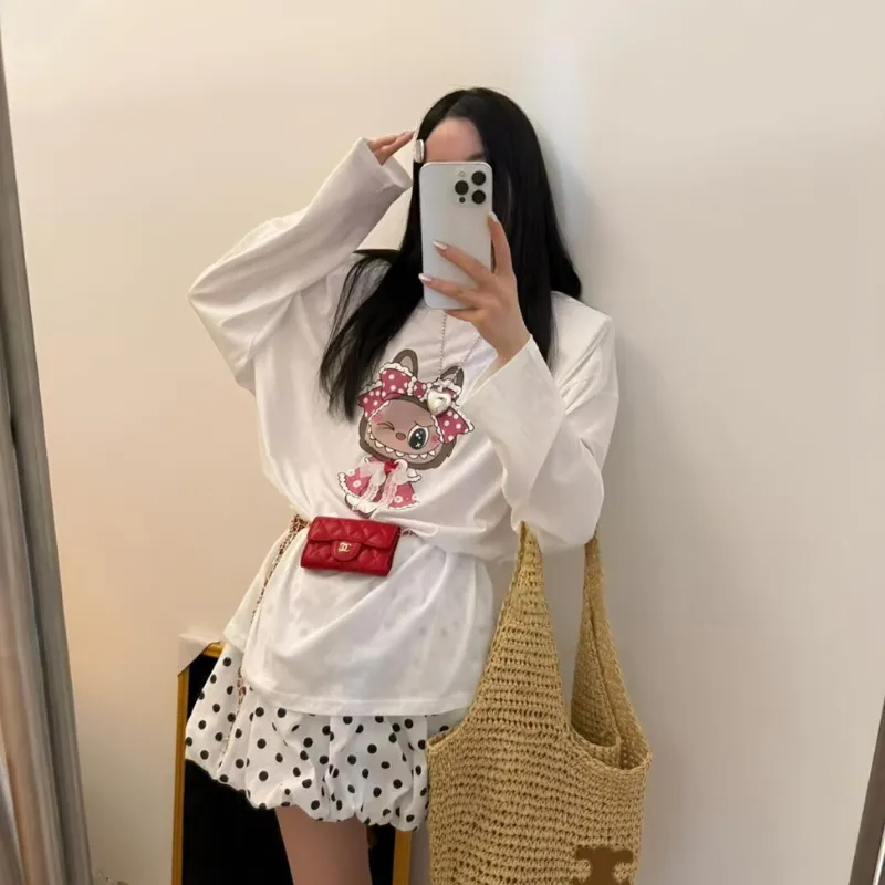 『フリーサイズ』超人気商品 合わせやすい カジュアル 可愛い ノームコア Ｔシャツ