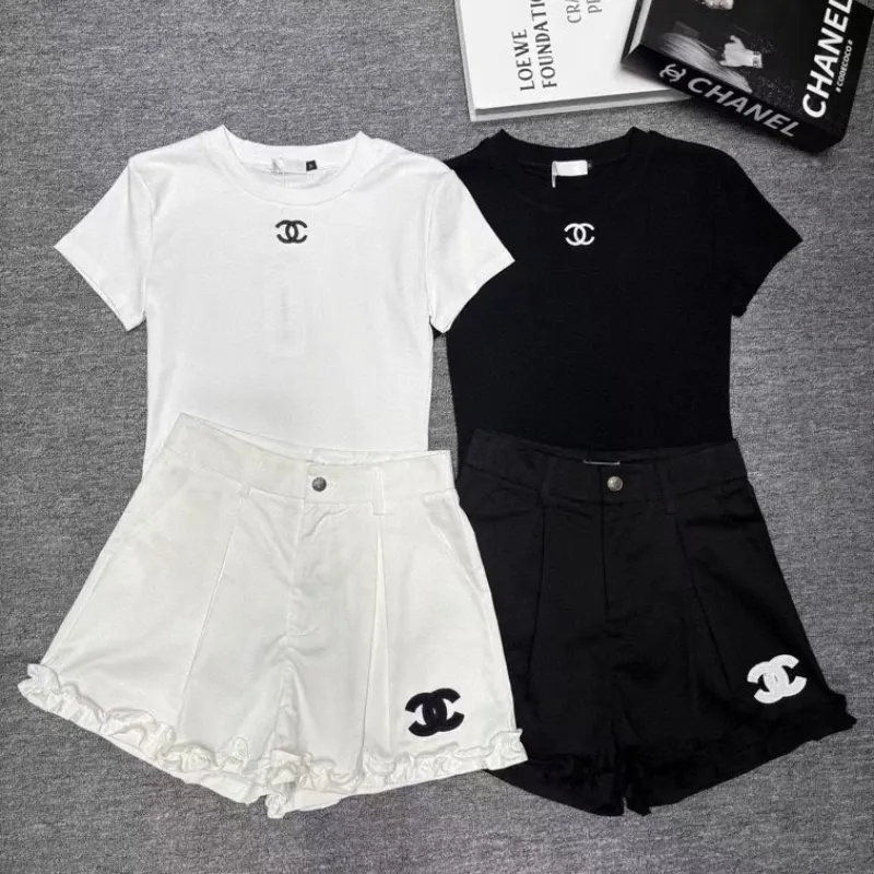 『S-L』絶対流行 人気上昇中 高品質 ファッション セクシー フリル Ｔシャツ/タンクトップ/ショートパンツ