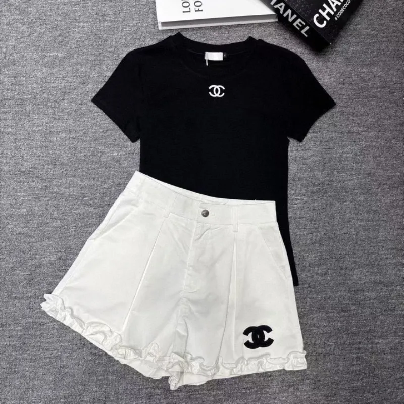 『S-L』絶対流行 人気上昇中 高品質 ファッション セクシー フリル Ｔシャツ/タンクトップ/ショートパンツ