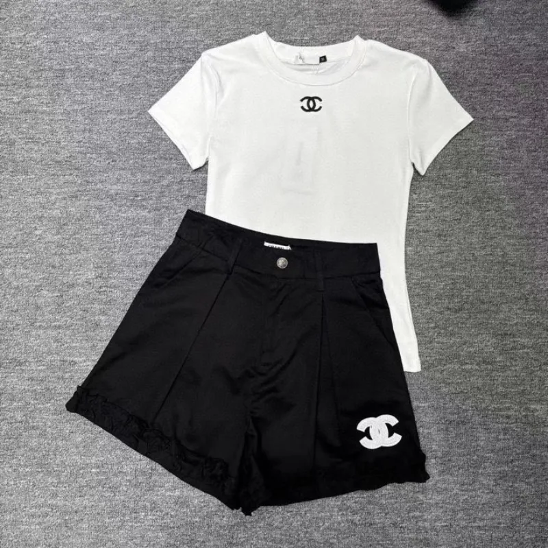 『S-L』絶対流行 人気上昇中 高品質 ファッション セクシー フリル Ｔシャツ/タンクトップ/ショートパンツ