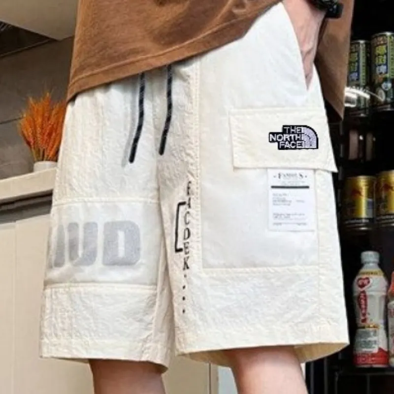『 M-4XL』売れ筋 夏のニュースタイル 伸縮性のあるウエスト コントラストカラーのステッチ ショートパンツ