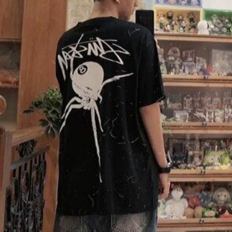 『S-4XL』大注目 クモのプリント ファッションダーリン Tシャツ