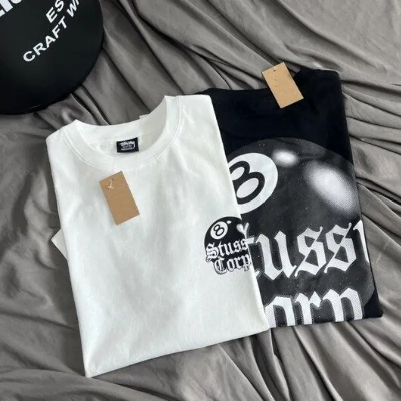 『S-4XL』話題沸騰中 8ボールプリント 大きなパターン クールでハンサム Tシャツ
