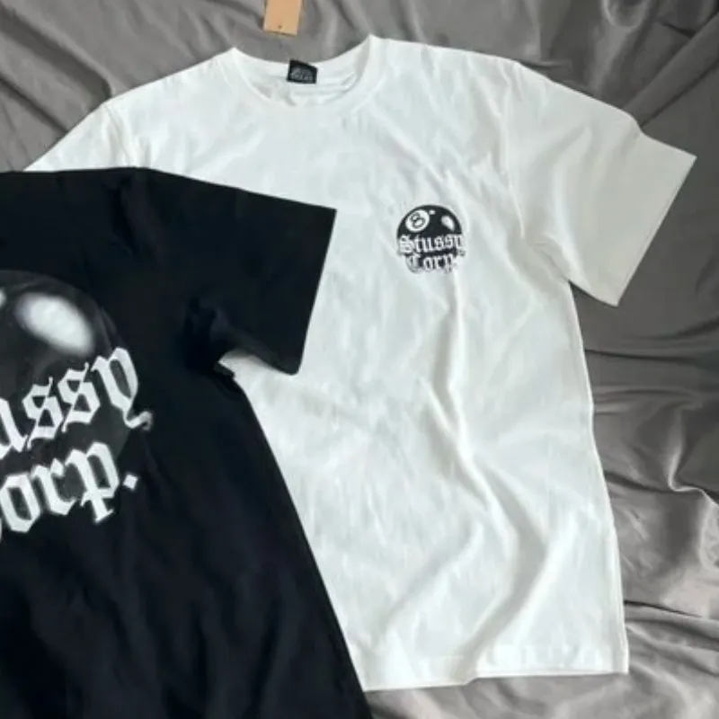 『S-4XL』話題沸騰中 8ボールプリント 大きなパターン クールでハンサム Tシャツ